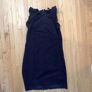 Navy Blue, lace overlay dress. Reitmans XXS. Only worn once.